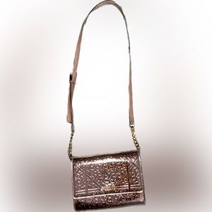 Calvin Klein Monogram purse metallic pink bag